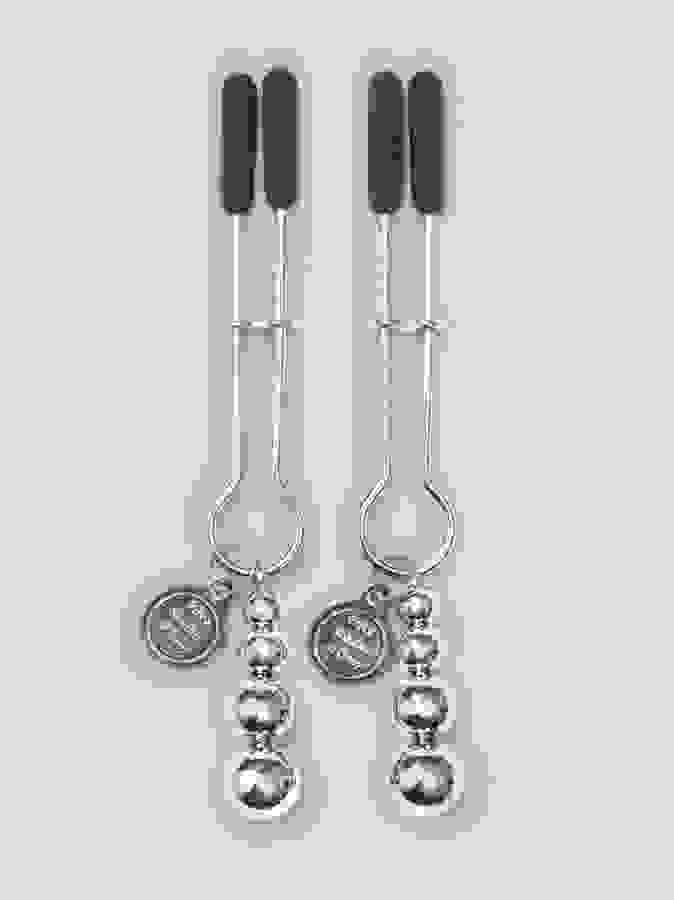 Fifty Shades of Grey The Pinch Adjustable Nipple Clamps, Silver, hi-res